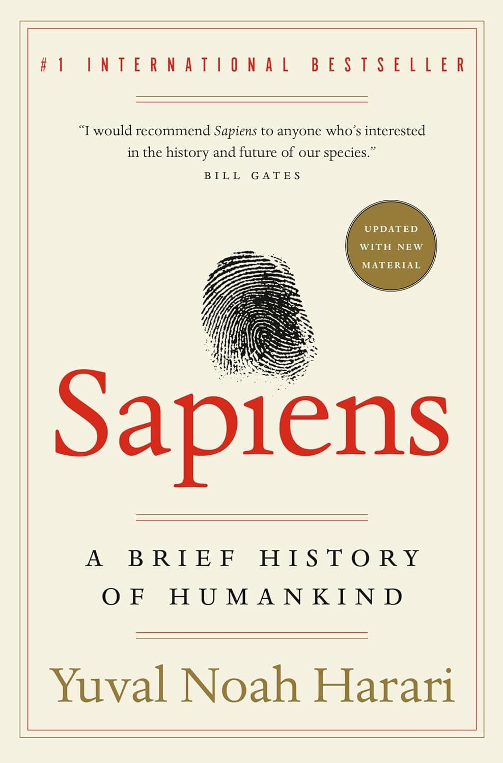 Cover of Sapiens by Yuval Noah Harari - venture capital book