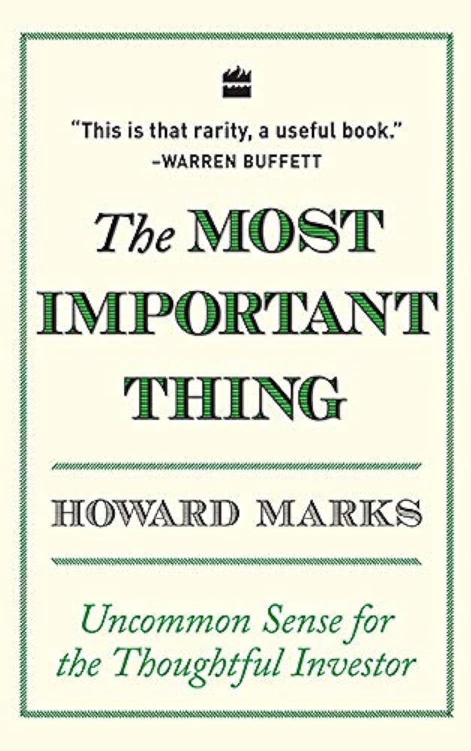 Cover of The Most Important Thing by Howard Marks - venture capital book